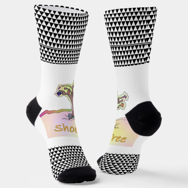 Shoe Tree + Schwarz-weiß Geo Socken (Gewinkelt)