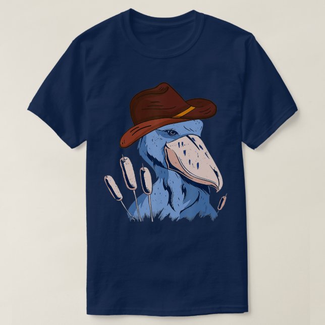 Shoebill Bird African Stork Bird Lover Cowboy Hat T-Shirt (Design vorne)