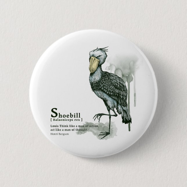 shoebill - ink button (Vorderseite)