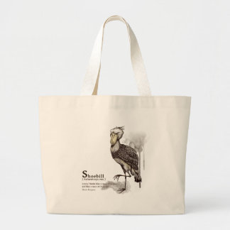 shoebill - mocha jumbo stoffbeutel