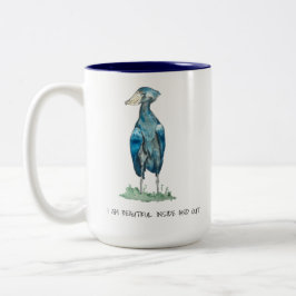 Shoebill Stork Affirmations Two-Tone Coffee Tasse