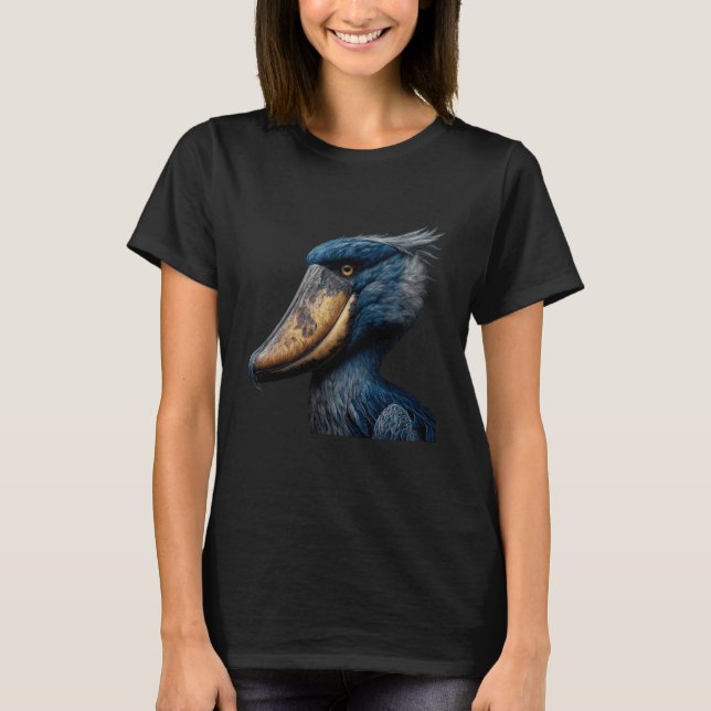 Shoebill Stork Bird Animal African Bird Aztec Maya T-Shirt (Vorderseite)