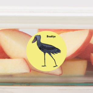 Shoebill-Vogel-Cartoon Etiketten