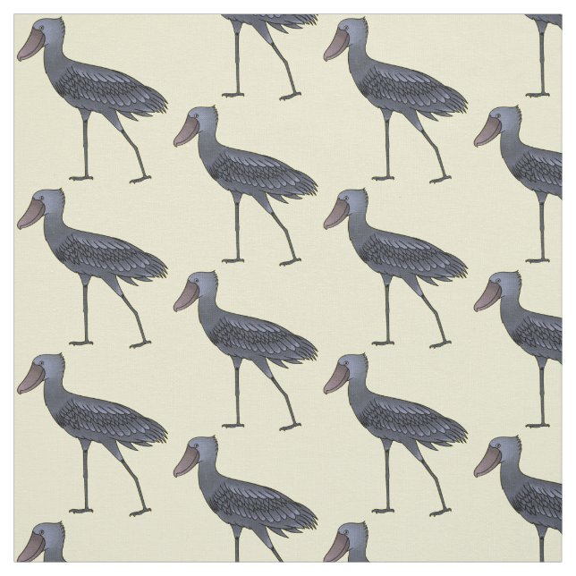 Shoebill-Vogel-Cartoon Stoff (Muster)