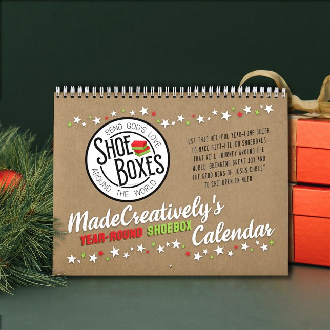 Shoebox-Kalender im Jahr Kalender (This helpful guide will inspire you to make and collect items for shoeboxes all year long!)
