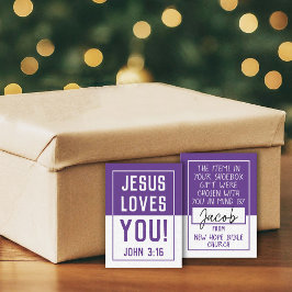 Shoebox-Karte "Made for you" - Lila Mitteilungskarte