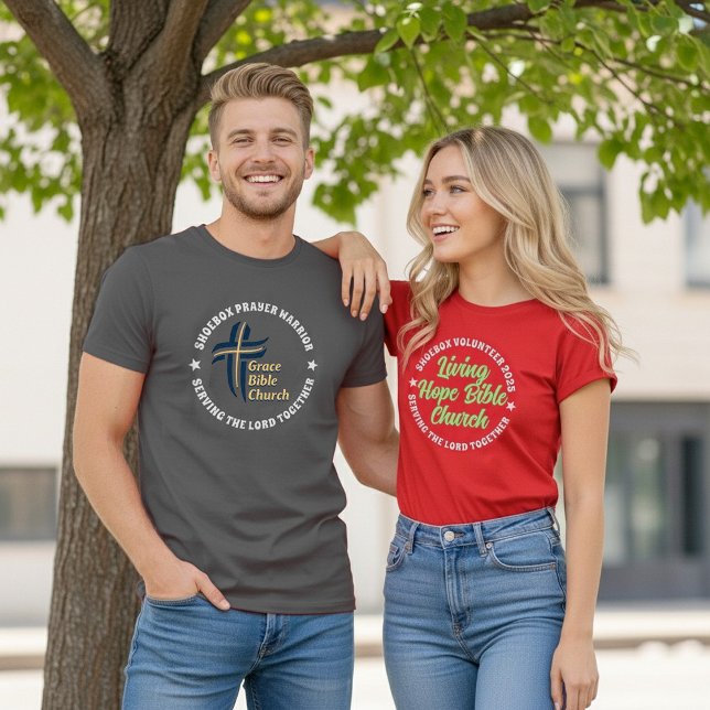 Shoebox Volunteer Group T - Shirt (Add your church's logo or name.)