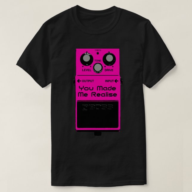 Shoegaze Gitarre Effekte Pedal T-Shirt (Design vorne)