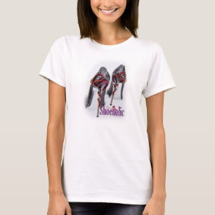 Shoeholics Schlangen-Schuh-Fersen-T - Shirt