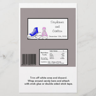 Shoes Blue/Pink Hershey's Large Bar Wrapper Flyer