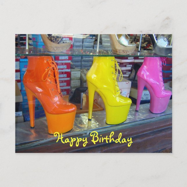 Shoes Happy Birthday Postkarte (Vorderseite)