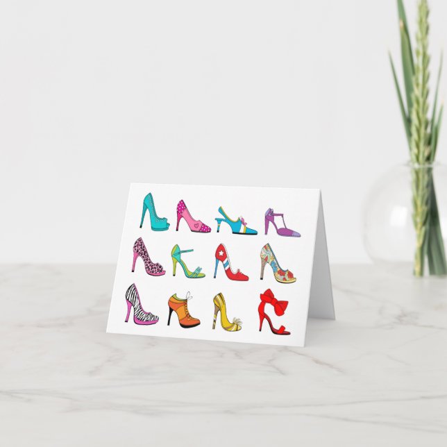 Shoes Note Card für den Liebhaber von Schuhen Dankeskarte (Vorderseite)