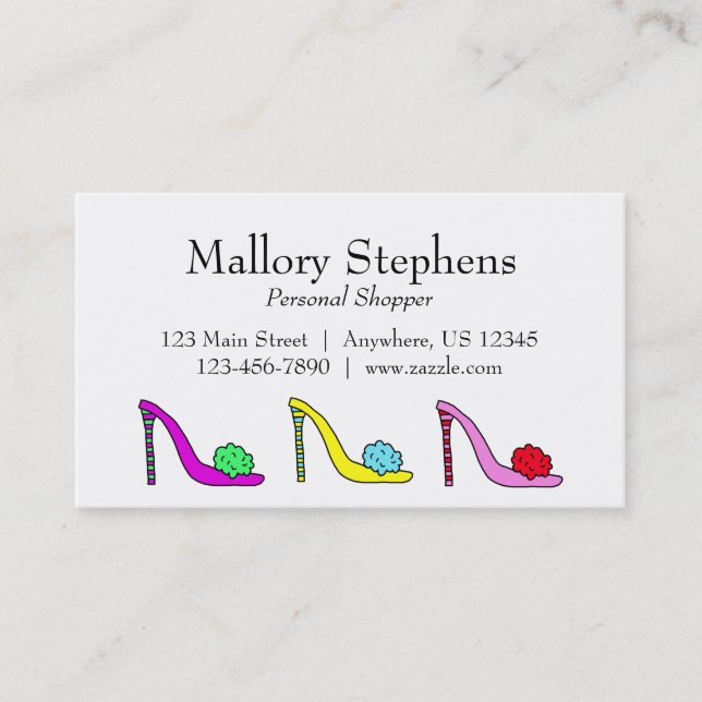 Shoes Shoes Shoes Shoes Business Calling Card Visitenkarte (Vorderseite)