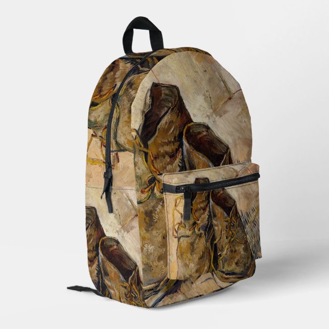 "Shoes" Van Gogh Backpack Bedruckter Rucksack (Rückseitige Ecke links)