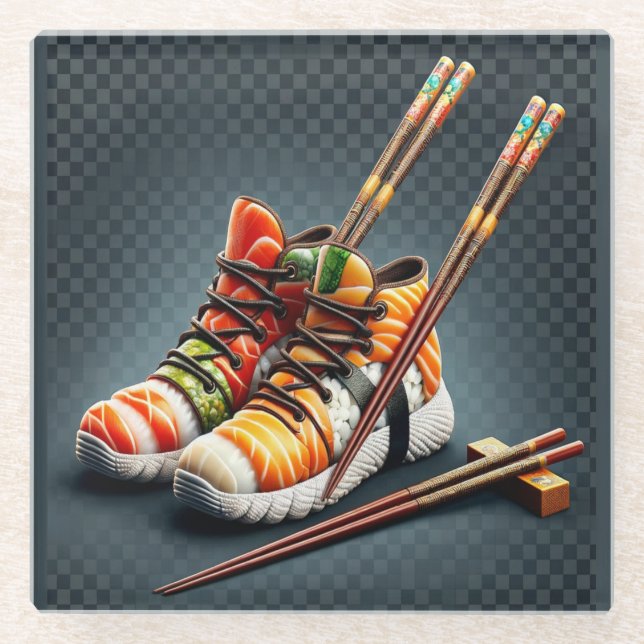 Shoeshi ME - Einzigartig Sushi Sneaker Glasuntersetzer (Vorderseite)