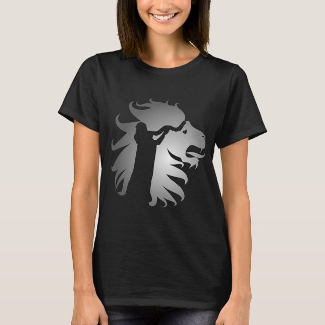 Shofar in the Lion of Judah T-Shirt (Vorderseite)
