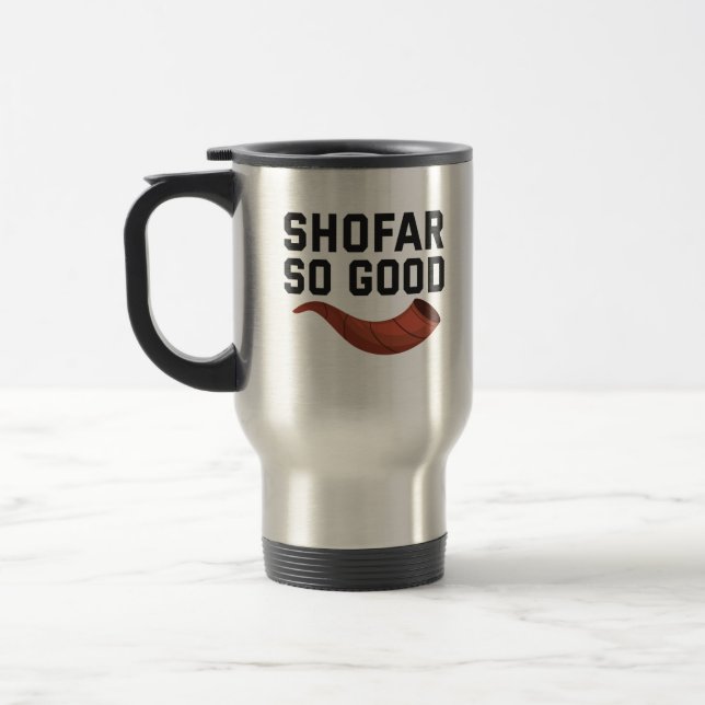 Shofar So Good Funny Hanukkah Jewish Holiday Gift Reisebecher (Links)