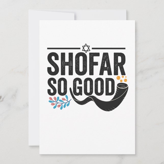 Shofar So good Funny Jewish Hanukkah Holiday Gift Dankeskarte (Vorderseite)