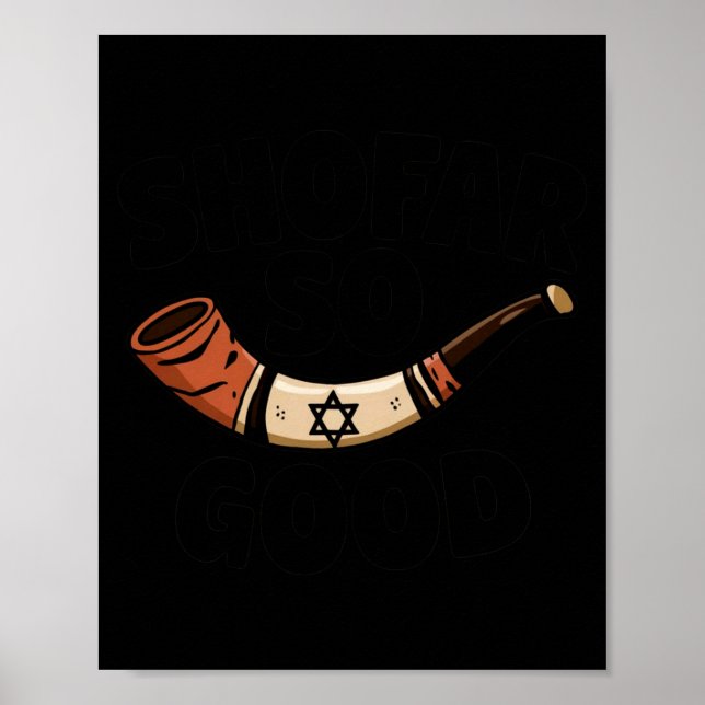 Shofar So Good Funny Rosh Hashanah Jewish Holiday  Poster (Vorne)