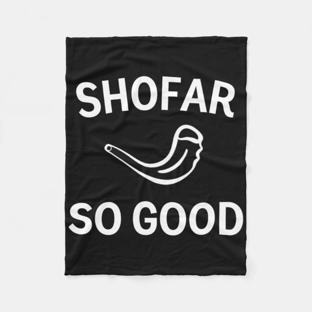 Shofar So Good Rosh Hashh Rams Horn Jewish New Yea Fleecedecke (Vorderseite)