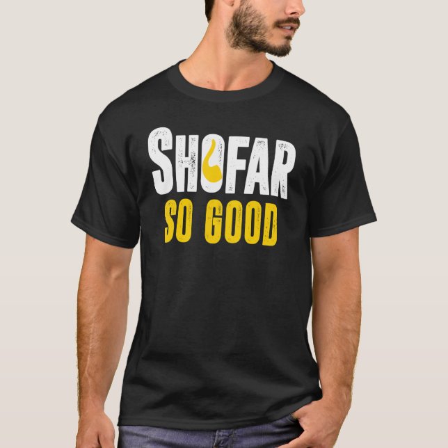Shofar So gut Rosh Hashanah jüdisch Neujahr Männer T-Shirt (Vorderseite)