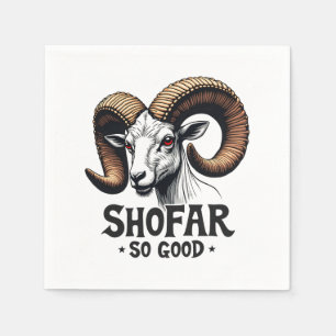 Shofar so gute jüdische Ziege Hanukkah Liebhaber Serviette