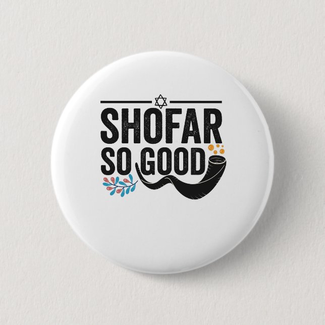 Shofar So gute lustige jüdische Hanukkah Holiday G Button (Vorderseite)