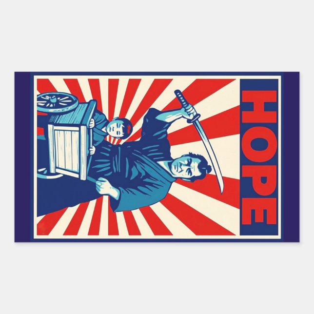Shogun Hoffnung Rechteckiger Aufkleber (Vorderseite)