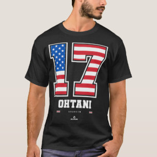 Shohei Ohtani US-Flaggen-Nummern-Pullover T-Shirt