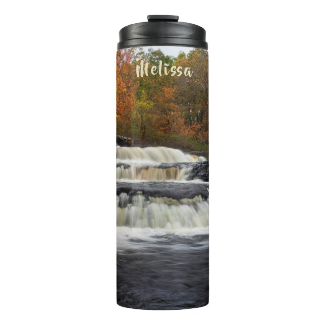Shohola Falls im Herbst (2) Thermosbecher (Vorderseite)