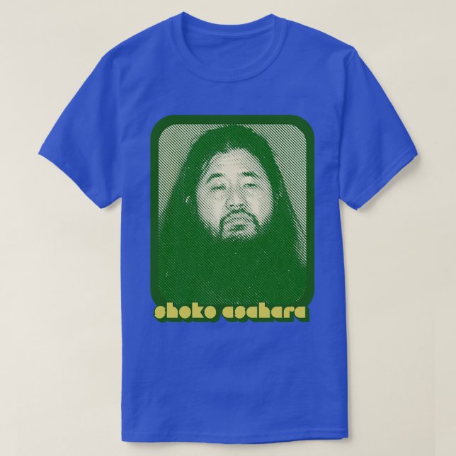 Shoko Asahara Retro Style Culler Leader Design T-Shirt (Design vorne)