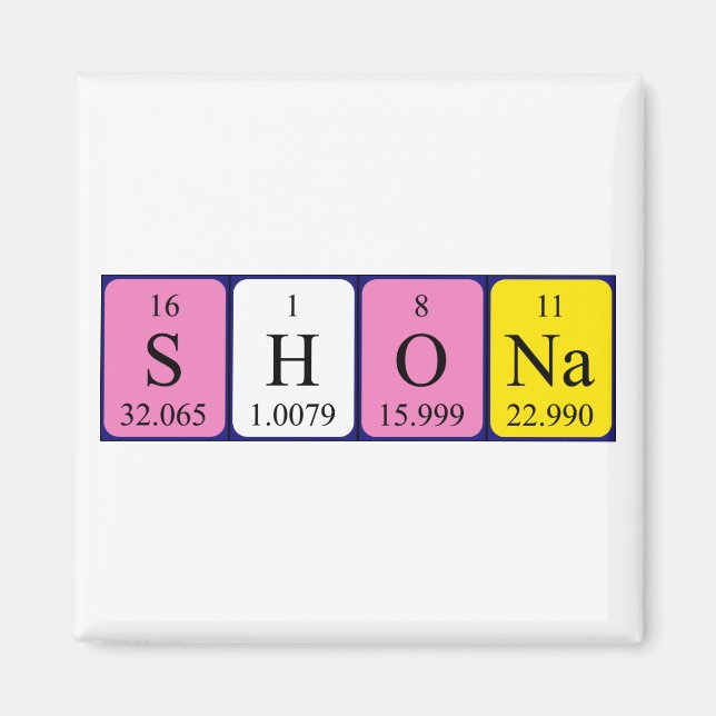 Shona-Periodenmagnet Magnet (Vorne)