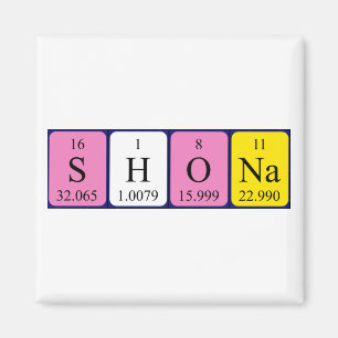 Shona Periodensystem-Namenmagnet Magnet