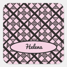 Shoo Fly Patchwork Quilt Quadratischer Aufkleber