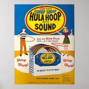 Shoop Shoop Hula Hoop Vintage-Cover-Werbung Poster