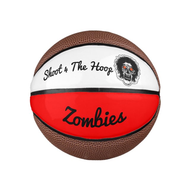 Shoot 4 The Hoop - Zombie Rote Augen Mini Basketball (Vorderseite)