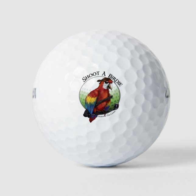 Shoot A Birdie Pirate Golf Balls Golfball (Vorderseite)