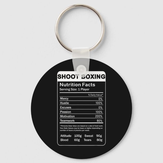 Shoot Boxing Nutrition Fakten Schlüsselanhänger (Vorderseite)