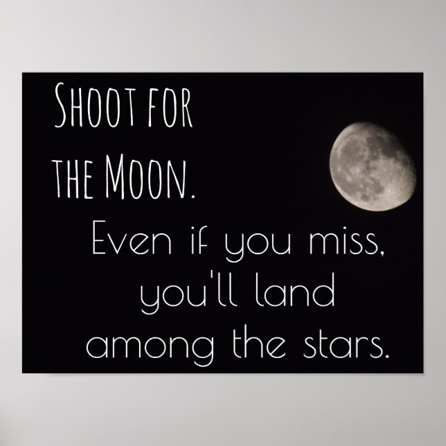 Shoot for Moon - Kunstdruck Poster (Vorne)