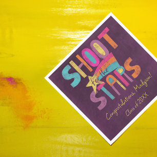 Shoot for the Stars Graduation Party Serviette