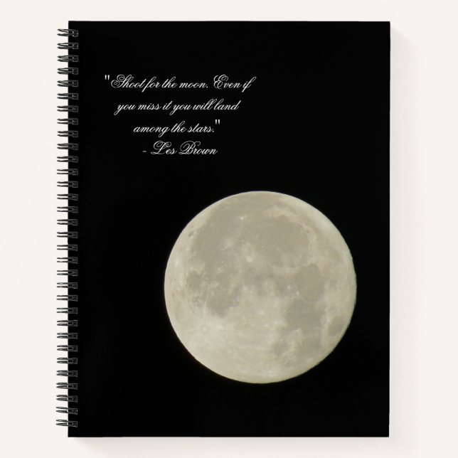 Shoot für den Mond Vollmond Foto Tasche moleskin Notizbuch (Vorderseite)