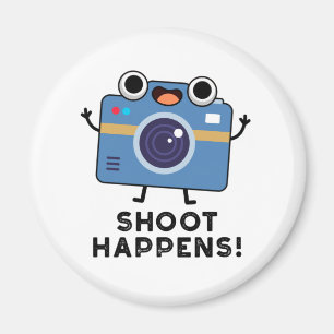 Shoot Happens Funny Camera Puff Magnet