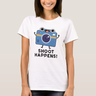 Shoot Happens Funny Camera Puff T-Shirt