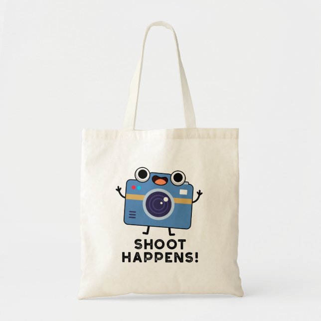Shoot Happens Funny Camera Puff Tragetasche (Vorne)