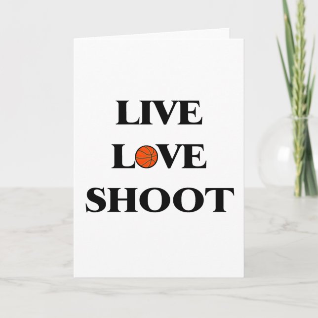 Shoot Live-Liebe (Basketball) Feiertagskarte (Vorderseite)