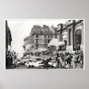 Shoot-out vor der Kirche St. Roch in Paris Poster