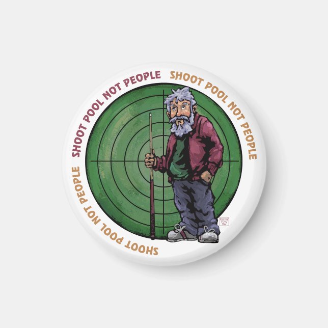 Shoot Pool Nicht Menschen Magnet (Vorne)