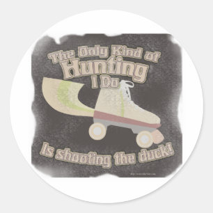 Shoot the Duck Runder Aufkleber