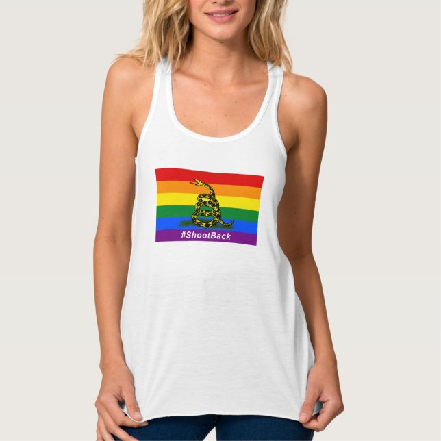#ShootBack Racerback Tank Top (Vorderseite)