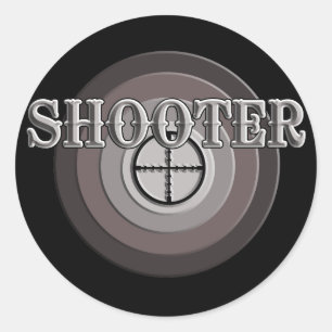 Shooter Runder Aufkleber